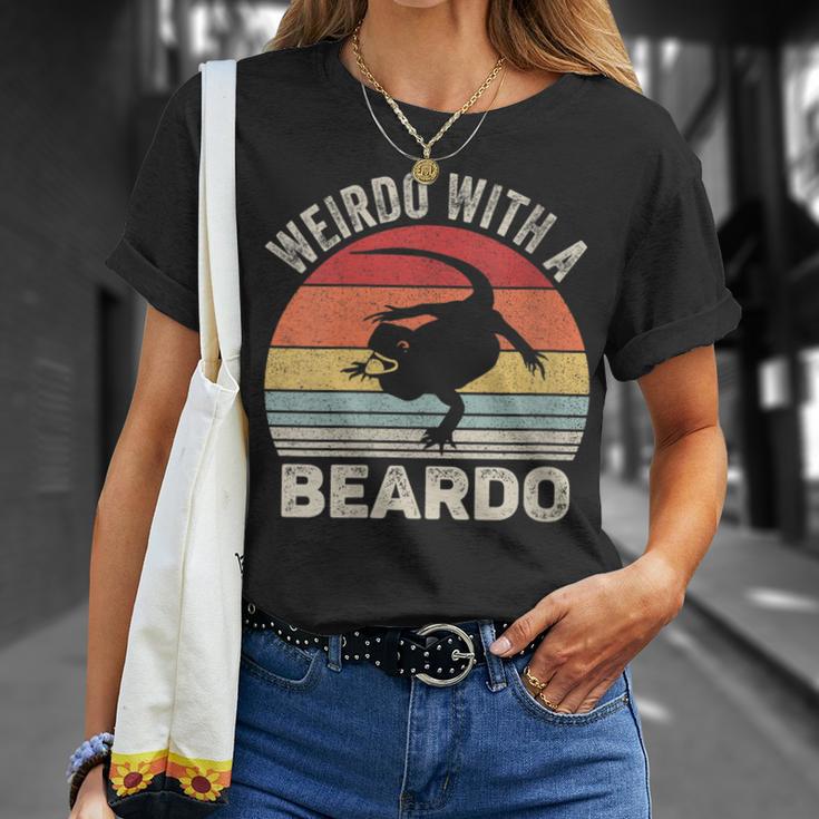 Vintage Retro Weirdo With A Beardo Bearded Dragon T-Shirt Gifts for Her