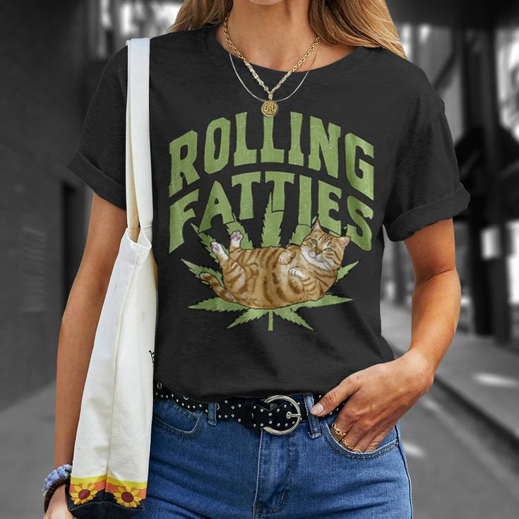 Vintage Rolling Fatties Cat Retro Kitty Kitten Meow Menwomen T-Shirt Gifts for Her