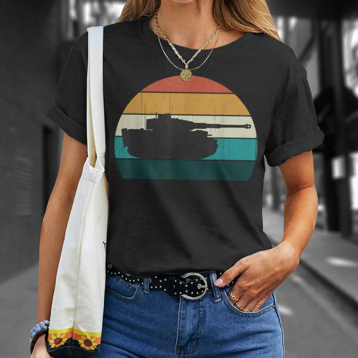 Vintage Tiger Tank World War 2 Ww2 History Retro Sunset S T-Shirt Geschenke für Sie