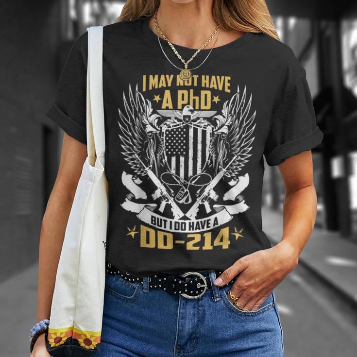 Vintage Veteran I Do Have A Dd214 Form T-Shirt Gifts for Her