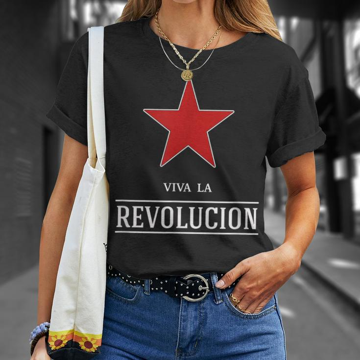Viva La Revolucion Red Star Es Lebe Die Revolution T-Shirt Geschenke für Sie