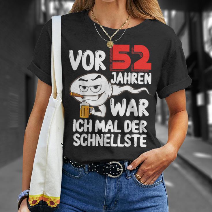 Vor 52 Jahren War Ich Mal Der Schnellste 52 Birthday Man T-Shirt Geschenke für Sie