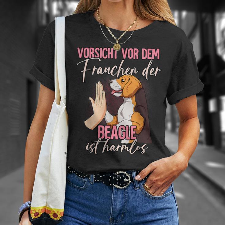 Vorsichtor Dem Frauchen Beagle T-Shirt Geschenke für Sie