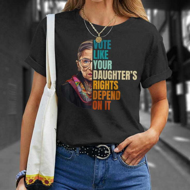 Vote Like Your Daughter's Rights Depend On It Rbg Quote T-Shirt Gifts for Her