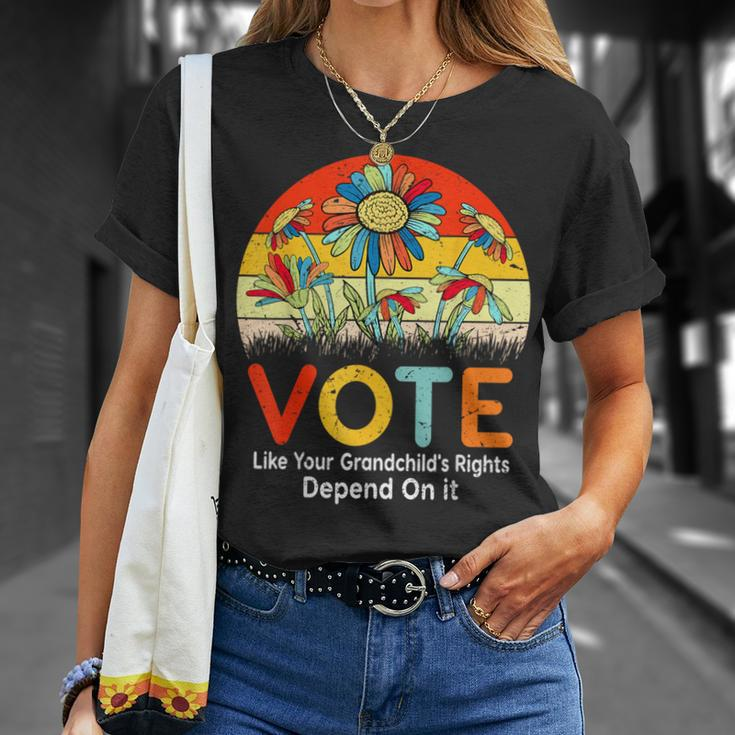 Vote Like Your Grandchild's Rights Depend On It T-Shirt Gifts for Her