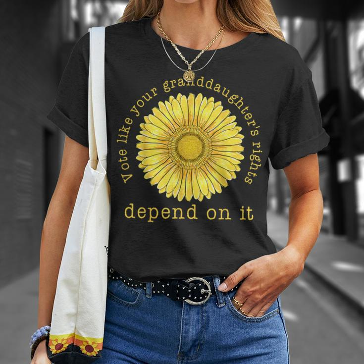 Vote Like Your Granddaughter's Rights Depend On It Feminis T-Shirt Gifts for Her