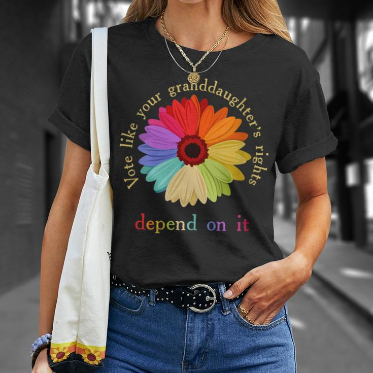 Vote Like Your Granddaughter's Rights Depend On It T-Shirt Gifts for Her
