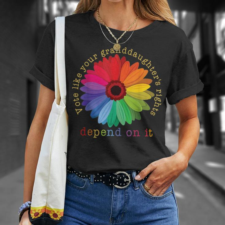 Vote Like Your Granddaughter's Rights Depend On It T-Shirt Gifts for Her