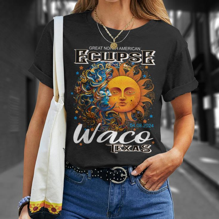 Waco Texas 2024 Total Solar Eclipse Cosmic April 8 Souvenir T-Shirt Gifts for Her