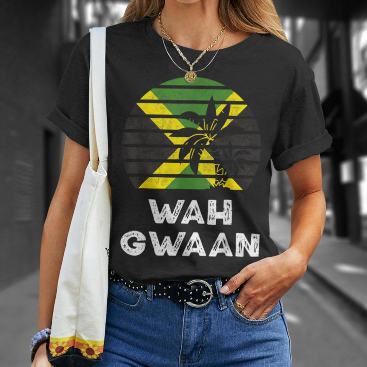 Wah Gwaan Jamaica Saying Jamaican Flag Jamaican T Shirt Seseable