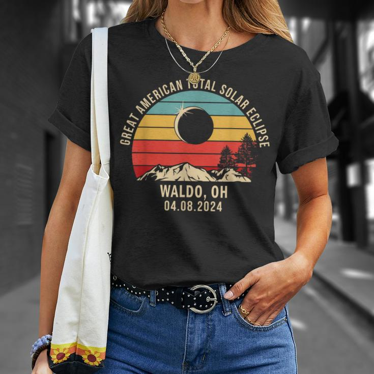 Waldo Oh Ohio Total Solar Eclipse 2024 T-Shirt Gifts for Her