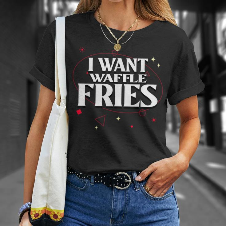 I Want Waffle Fries Meme T-Shirt Gifts for Her