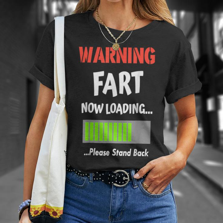 Warning Fart Now Loading Please Stand Back Gag T-Shirt Gifts for Her