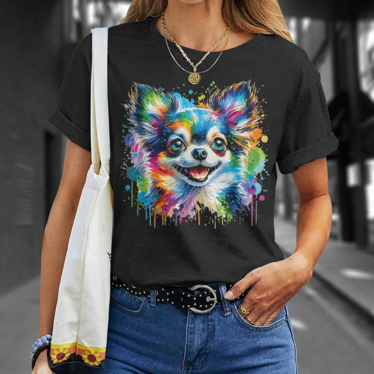 Watercolor Colorful Chihuahua Dogs T-Shirt Gifts for Her