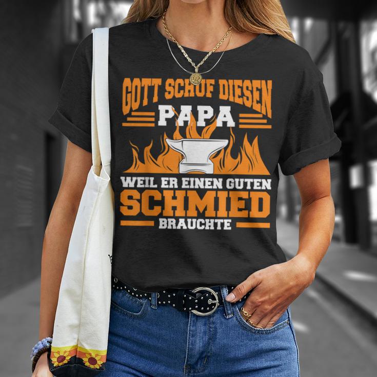 Weapon Schmied Papa Schmiedekunst Forging Hammer T-Shirt Geschenke für Sie