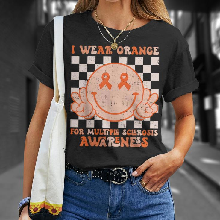 I Wear Orange For Multiple Sclerosis Awareness Ms Warrior T-Shirt Gifts for Her