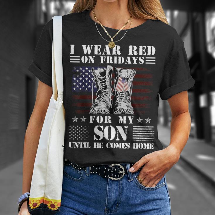 I Wear Red On Fridays For My Son Until He Comes Home T-Shirt Gifts for Her