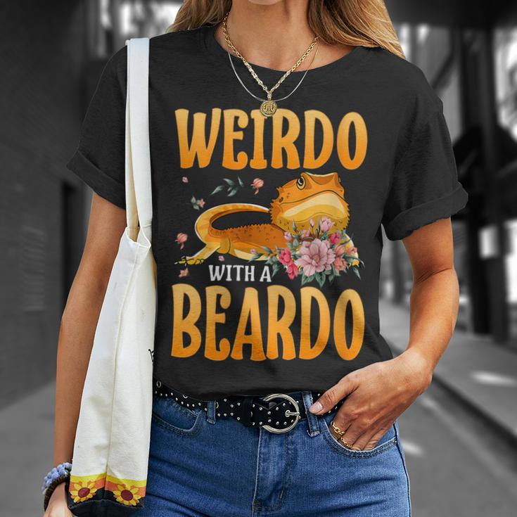 Weirdo With A Beardo Bearded Dragon Beardie T-Shirt Gifts for Her