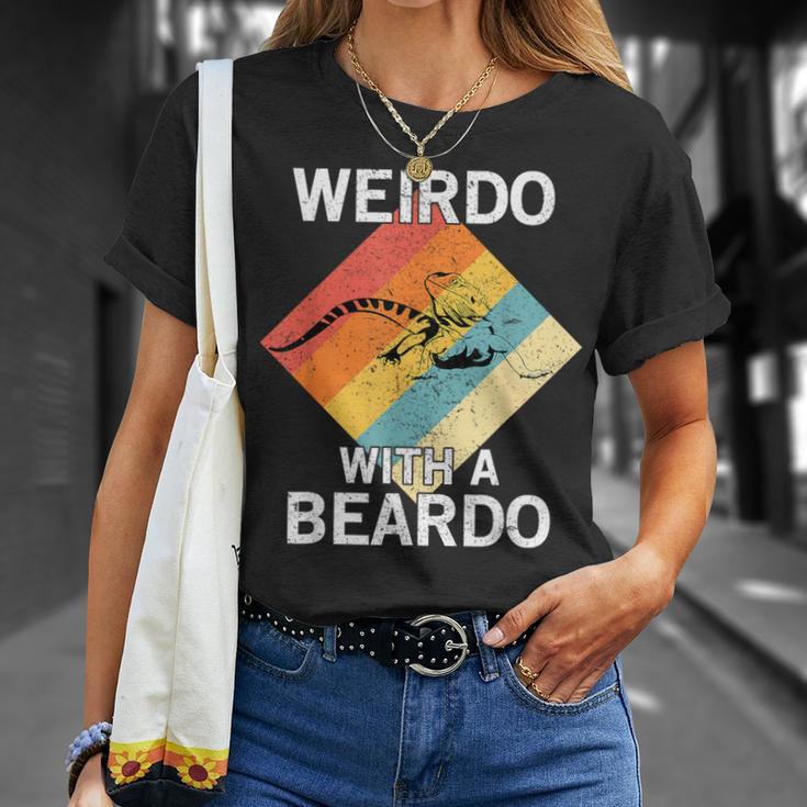 Weirdo With A Beardo Retro Vintage Bearded Dragon T-Shirt Gifts for Her