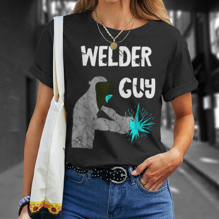 Welder Guy Mig Welding Helmet Weld Slworker Metal Workers T-Shirt Gifts for Her