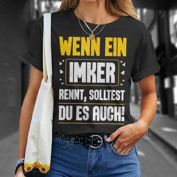 Wenn Ein Ein Imker Rennt Solltest Du Auch Bienenzüchter T-Shirt Geschenke für Sie