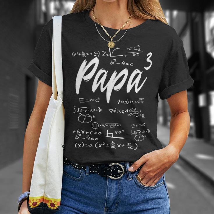 Werdenderater Dreifacher Papa Hoch 3 Mathe Physik Lehrer T-Shirt Geschenke für Sie