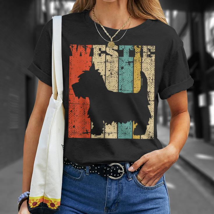 West Highland Terrier Westie Retro Vintage T-Shirt Gifts for Her