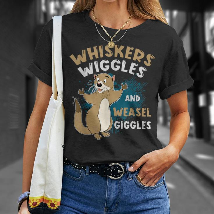 Whiskers Wiggles And Weasel Giggles For Weasel Lovers T-Shirt Gifts for Her