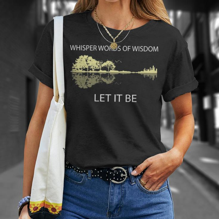 Whisper Words Of Wisdom Let It Be Guitar Lake Shadow T-Shirt Gifts for Her