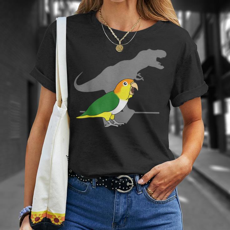 White Bellied Caique T-Rex Birb Memes Dinosaur Parrot T-Shirt Gifts for Her