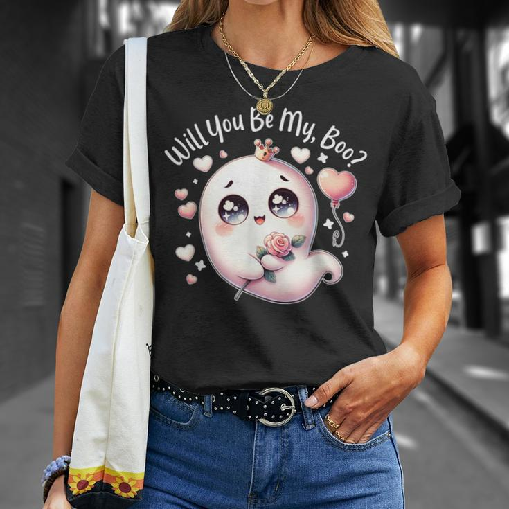 Will You Be My Boos Ghost Valentines Day T-Shirt Gifts for Her