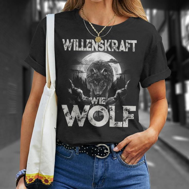 Willenskraft Wie Wolf Motivation Outdoor Survival T-Shirt Geschenke für Sie