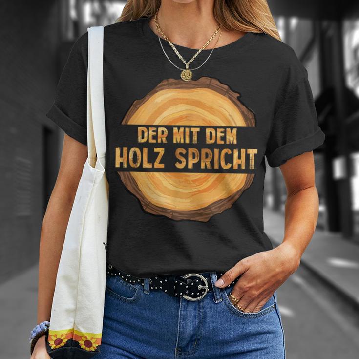 Wooden Der Mit Dem Holz Speaks German T-Shirt Geschenke für Sie