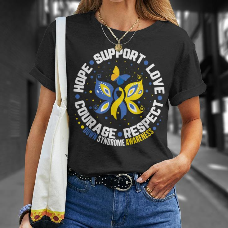 World Down Syndrome Day Awareness Hope Love Support Courage T-Shirt Gifts for Her