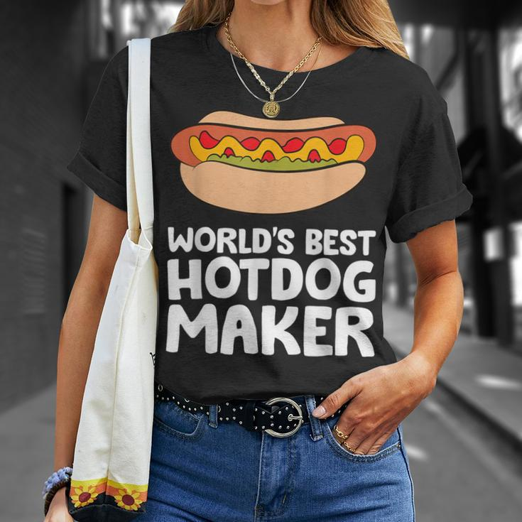 World's Best Hotdog Maker Hot Dog T-Shirt Gifts for Her