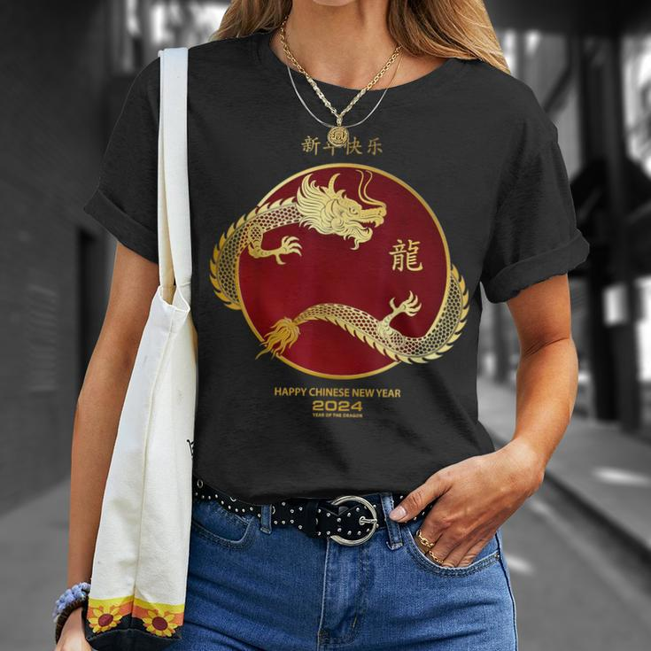 Year Of The Dragon Chinese New Year 2024 Wood Dragon T-Shirt Gifts for Her