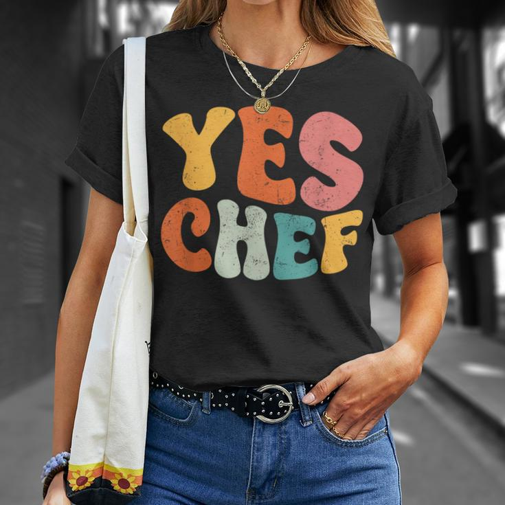 Yes Chef Saying Slang Restaurant Chef Cook Cooking T-Shirt Gifts for Her