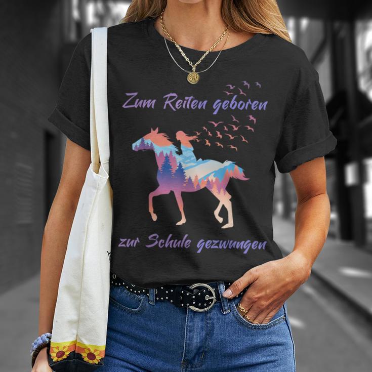 Zum Reiten Geboren Zur Schule Gezwungen S T-Shirt Geschenke für Sie