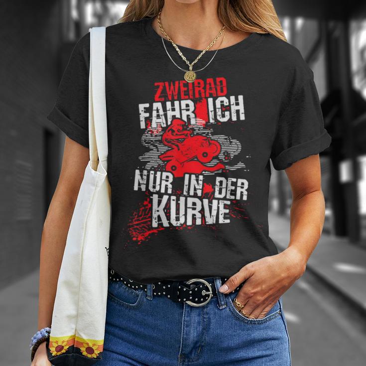 Zweirad Fahr Ich Nur In Der Kurve Quad Atv Motif T-Shirt Geschenke für Sie