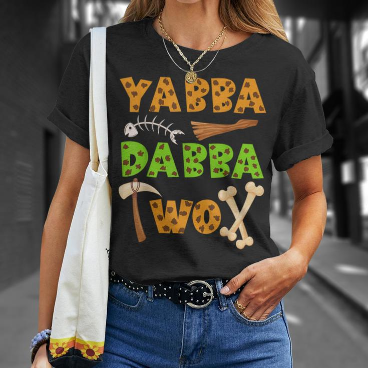 «Yabba Dabba Two» Caveman Ancient Times 2Nd Birthday Party T-Shirt Gifts for Her