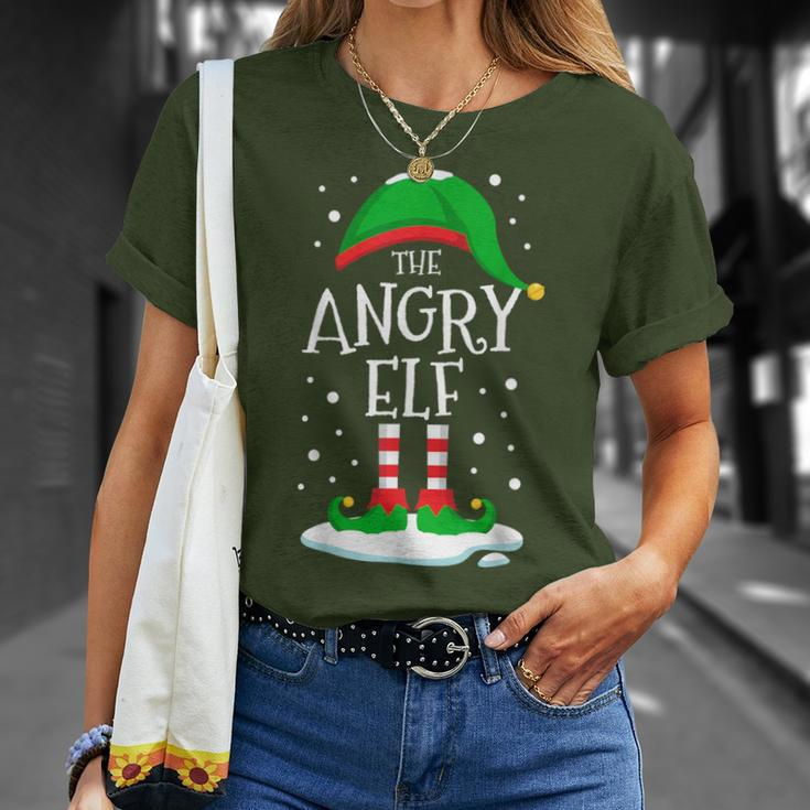 The Angry Elf Christmas Family Matching Xmas Group T-Shirt Gifts for Her