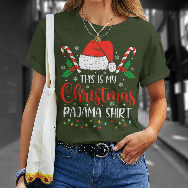 This Is My Christmas Pajama Xmas Family Holiday T-Shirt Gifts for Her