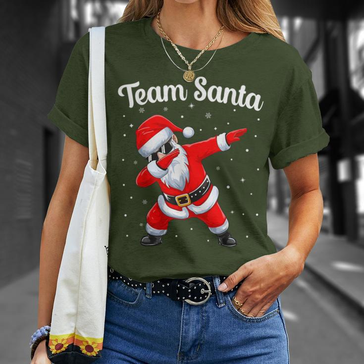 Christmas Team Santa Family Group Matching Dabbing Santa T-Shirt Gifts for Her