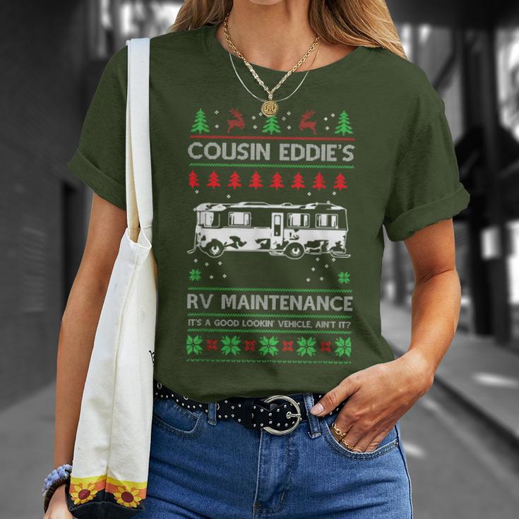 Cousin Eddies Rv Maintenance Holiday Ugly Christmas T-Shirt Gifts for Her