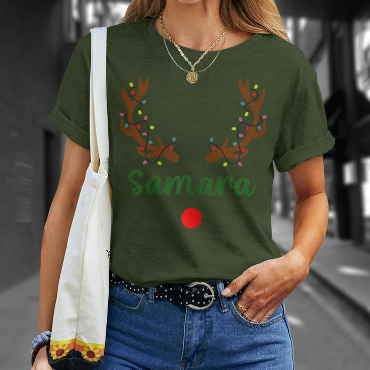 Custom Name Christmas Matching Family Pajama Samara T-Shirt Gifts for Her