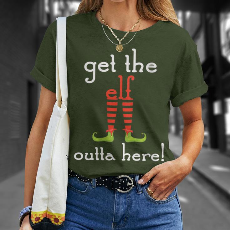 Get The Elf Outta Here Christmas Wear T-Shirt Gifts for Her