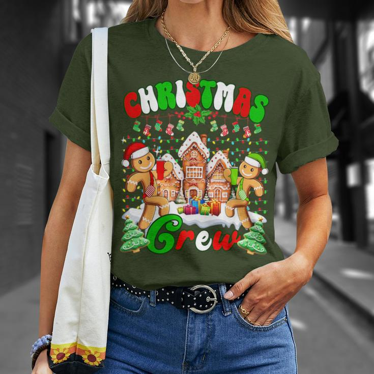 Family Christmas Crew Cookie Gingerbread Xmas Lights T-Shirt Gifts for Her