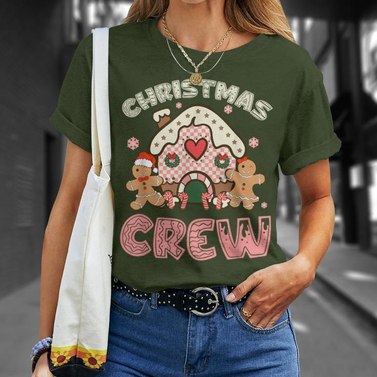 Christmas Crew Gingerbread In Candy House Cute Xmas T-Shirt Gifts for Her