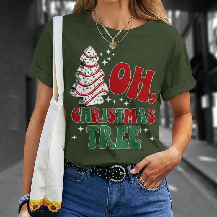 Oh Christmas Tree Cakes Debbie Christmas Retro T-Shirt Gifts for Her