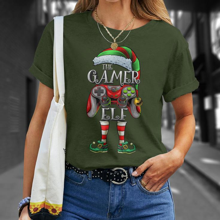 The Gamer Elf Matching Family Christmas Gamer Elf T-Shirt Gifts for Her